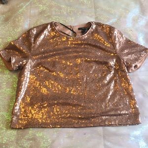 Rose Gold Forever 21 Crop Top